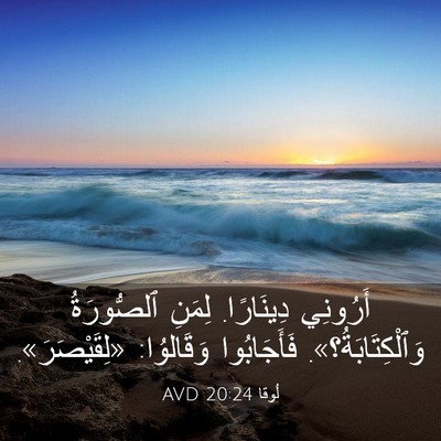 Picture 03 - لُوقا 20:24 AVD - أَرُونِي دِينَارًا. لِمَنِ - Bible Verse Picture