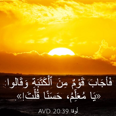 Picture 03 - لُوقا 20:39 AVD - فَأجَابَ قَوْمٌ مِنَ - Bible Verse Picture