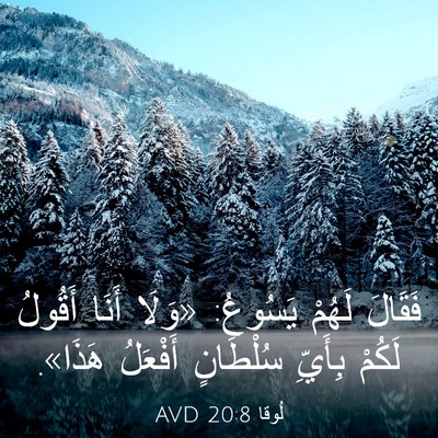 Picture 03 - لُوقا 20:8 AVD - فَقَالَ لَهُمْ يَسُوعُ: - Bible Verse Picture