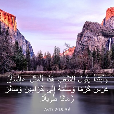 Picture 03 - لُوقا 20:9 AVD - وَٱبْتَدَأَ يَقُولُ - Bible Verse Picture