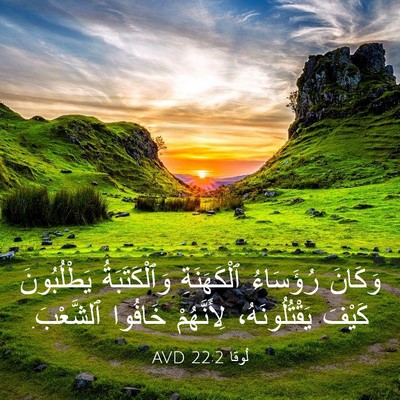 Picture 03 - لُوقا 22:2 AVD - وَكَانَ رُؤَسَاءُ - Bible Verse Picture