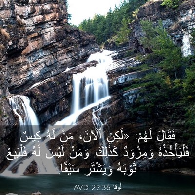 Picture 03 - لُوقا 22:36 AVD - فَقَالَ لَهُمْ: «لَكِنِ - Bible Verse Picture