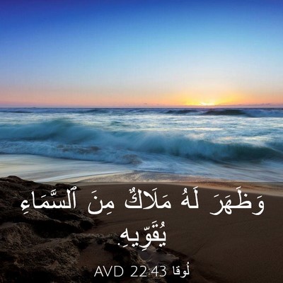 Picture 03 - لُوقا 22:43 AVD - وَظَهَرَ لَهُ مَلَاكٌ مِنَ - Bible Verse Picture