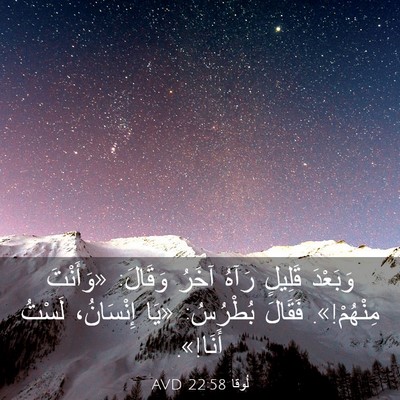 Picture 03 - لُوقا 22:58 AVD - وَبَعْدَ قَلِيلٍ رَآهُ - Bible Verse Picture