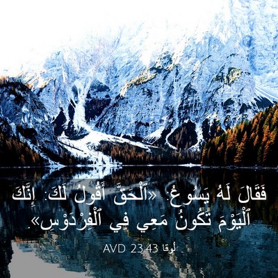 Picture 03 - لُوقا 23:43 AVD - فَقَالَ لَهُ يَسُوعُ: - Bible Verse Picture