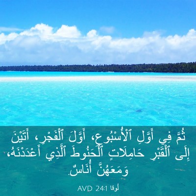 Picture 03 - لُوقا 24:1 AVD - ثُمَّ فِي أَوَّلِ - Bible Verse Picture