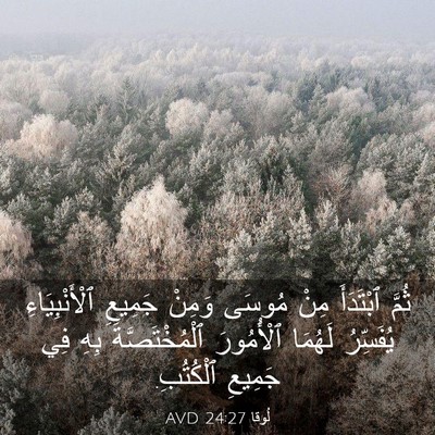 Picture 03 - لُوقا 24:27 AVD - ثُمَّ ٱبْتَدَأَ مِنْ - Bible Verse Picture