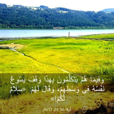 Picture 03 - لُوقا 24:36 AVD - وَفِيمَا هُمْ - Bible Verse Picture