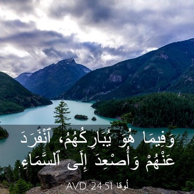 Picture 03 - لُوقا 24:51 AVD - وَفِيمَا هُوَ - Bible Verse Picture
