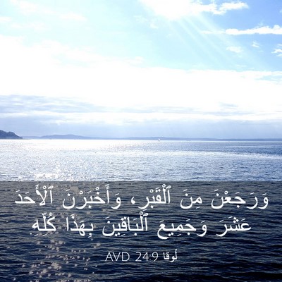Picture 03 - لُوقا 24:9 AVD - وَرَجَعْنَ مِنَ - Bible Verse Picture