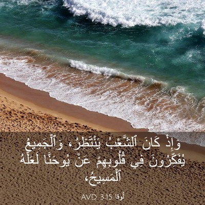 Picture 03 - لُوقا 3:15 AVD - وَإِذْ كَانَ ٱلشَّعْبُ - Bible Verse Picture
