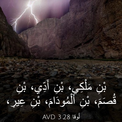 Picture 03 - لُوقا 3:28 AVD - بْنِ مَلْكِي، بْنِ أَدِّي، - Bible Verse Picture