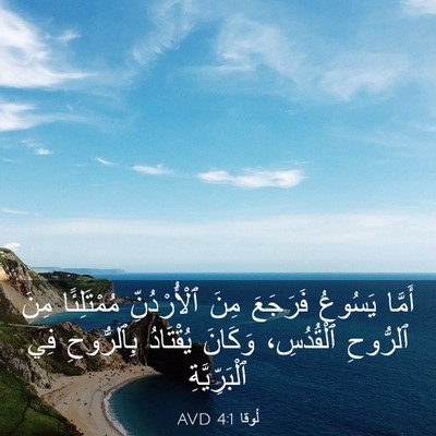 Picture 03 - لُوقا 4:1 AVD - أَمَّا يَسُوعُ فَرَجَعَ - Bible Verse Picture