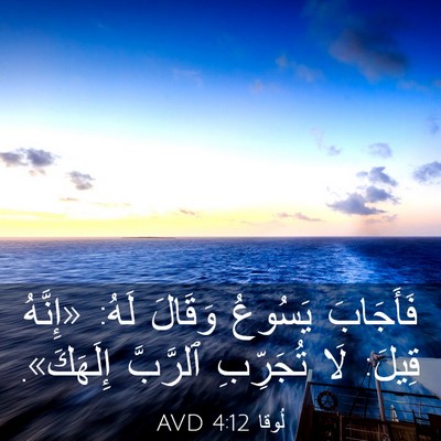 Picture 03 - لُوقا 4:12 AVD - فَأَجَابَ يَسُوعُ وَقَالَ - Bible Verse Picture