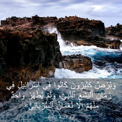 Picture 03 - لُوقا 4:27 AVD - وَبُرْصٌ كَثِيرُونَ - Bible Verse Picture