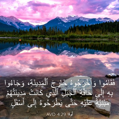 Picture 03 - لُوقا 4:29 AVD - فَقَامُوا وَأَخْرَجُوهُ - Bible Verse Picture