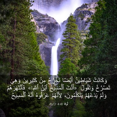 Picture 03 - لُوقا 4:41 AVD - وَكَانَتْ شَيَاطِينُ - Bible Verse Picture