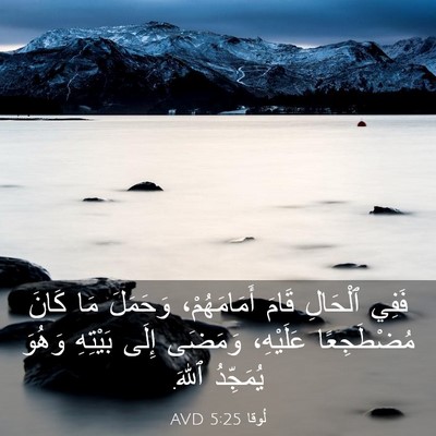 Picture 03 - لُوقا 5:25 AVD - فَفِي ٱلْحَالِ قَامَ - Bible Verse Picture