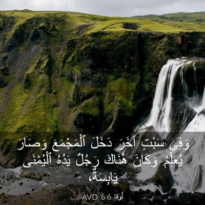 Picture 03 - لُوقا 6:6 AVD - وَفِي سَبْتٍ آخَرَ دَخَلَ - Bible Verse Picture