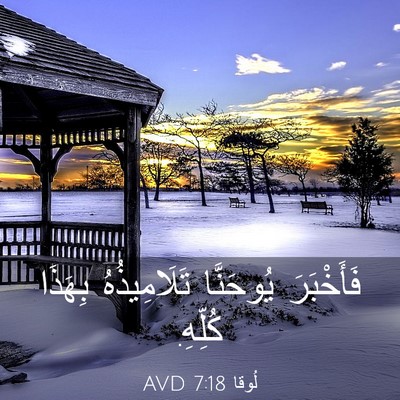 Picture 03 - لُوقا 7:18 AVD - فَأَخْبَرَ يُوحَنَّا - Bible Verse Picture