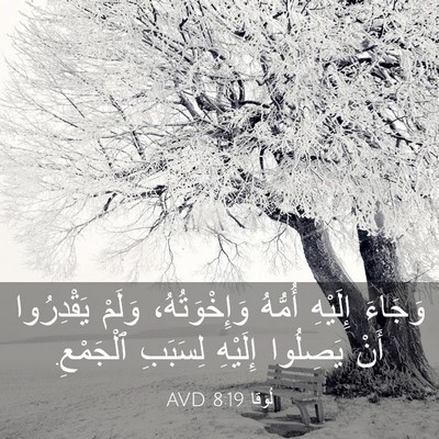 Picture 03 - لُوقا 8:19 AVD - وَجَاءَ إِلَيْهِ أُمُّهُ - Bible Verse Picture
