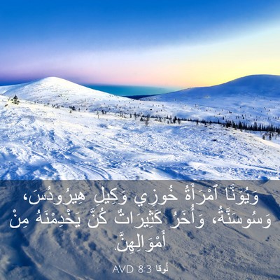 Picture 03 - لُوقا 8:3 AVD - وَيُوَنَّا ٱمْرَأَةُ - Bible Verse Picture
