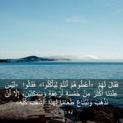 Picture 03 - لُوقا 9:13 AVD - فَقَالَ لَهُمْ: - Bible Verse Picture