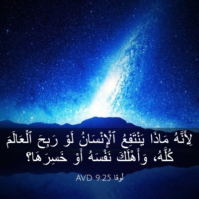 Picture 03 - لُوقا 9:25 AVD - لِأَنَّهُ مَاذَا - Bible Verse Picture