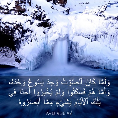 Picture 03 - لُوقا 9:36 AVD - وَلَمَّا كَانَ ٱلصَّوْتُ - Bible Verse Picture