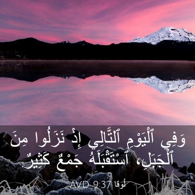 Picture 03 - لُوقا 9:37 AVD - وَفِي ٱلْيَوْمِ ٱلتَّالِي - Bible Verse Picture