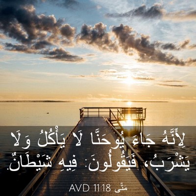 Picture 03 - مَتَّى 11:18 AVD - لِأَنَّهُ جَاءَ يُوحَنَّا - Bible Verse Picture