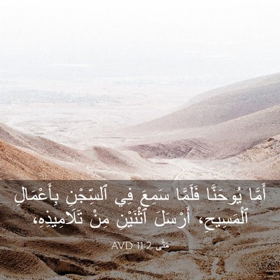 Picture 03 - مَتَّى 11:2 AVD - أَمَّا يُوحَنَّا فَلَمَّا - Bible Verse Picture
