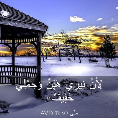 Picture 03 - مَتَّى 11:30 AVD - لِأَنَّ نِيرِي هَيِّنٌ - Bible Verse Picture