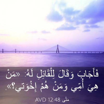 Picture 03 - مَتَّى 12:48 AVD - فَأَجَابَ وَقَالَ - Bible Verse Picture