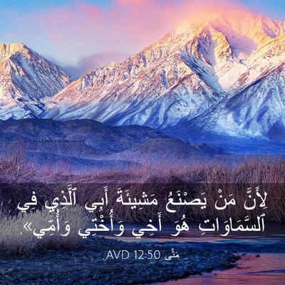 Picture 03 - مَتَّى 12:50 AVD - لِأَنَّ مَنْ يَصْنَعُ - Bible Verse Picture