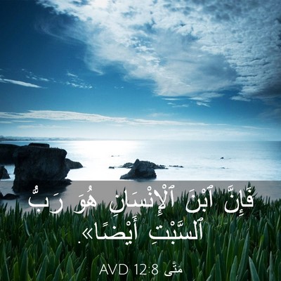 Picture 03 - مَتَّى 12:8 AVD - فَإِنَّ ٱبْنَ - Bible Verse Picture
