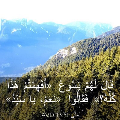 Picture 03 - مَتَّى 13:51 AVD - قَالَ لَهُمْ يَسُوعُ: - Bible Verse Picture