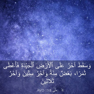 Picture 03 - مَتَّى 13:8 AVD - وَسَقَطَ آخَرُ عَلَى - Bible Verse Picture
