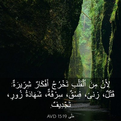 Picture 03 - مَتَّى 15:19 AVD - لِأَنْ مِنَ ٱلْقَلْبِ - Bible Verse Picture