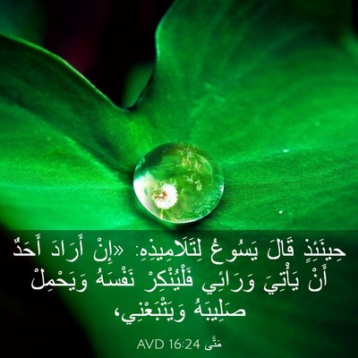 Picture 03 - مَتَّى 16:24 AVD - حِينَئِذٍ قَالَ يَسُوعُ - Bible Verse Picture