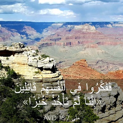 Picture 03 - مَتَّى 16:7 AVD - فَفَكَّرُوا فِي - Bible Verse Picture