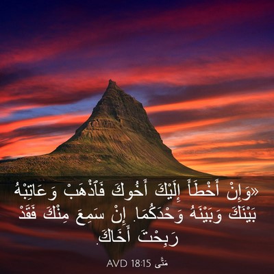 Picture 03 - مَتَّى 18:15 AVD - «وَإِنْ أَخْطَأَ إِلَيْكَ - Bible Verse Picture