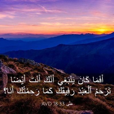 Picture 03 - مَتَّى 18:33 AVD - أَفَمَا كَانَ يَنْبَغِي - Bible Verse Picture