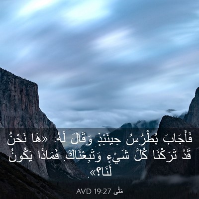 Picture 03 - مَتَّى 19:27 AVD - فَأَجَابَ بُطْرُسُ - Bible Verse Picture