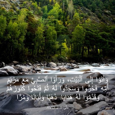 Picture 03 - مَتَّى 2:11 AVD - وَأَتَوْا إِلَى - Bible Verse Picture