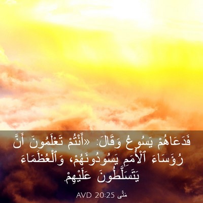 Picture 03 - مَتَّى 20:25 AVD - فَدَعَاهُمْ يَسُوعُ - Bible Verse Picture