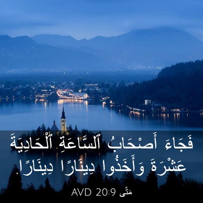 Picture 03 - مَتَّى 20:9 AVD - فَجَاءَ أَصْحَابُ - Bible Verse Picture