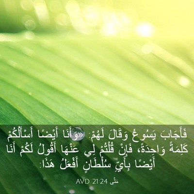 Picture 03 - مَتَّى 21:24 AVD - فَأَجَابَ يَسُوعُ وَقَالَ - Bible Verse Picture