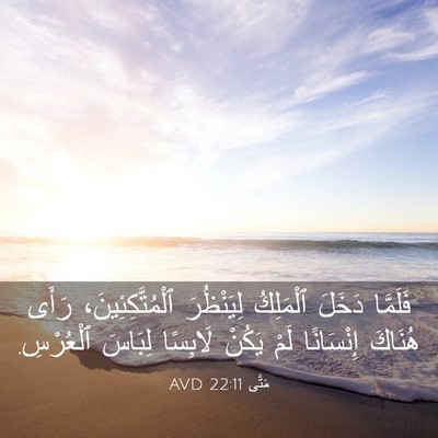 Picture 03 - مَتَّى 22:11 AVD - فَلَمَّا دَخَلَ ٱلْمَلِكُ - Bible Verse Picture