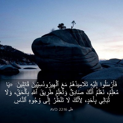 Picture 03 - مَتَّى 22:16 AVD - فَأَرْسَلُوا إِلَيْهِ - Bible Verse Picture